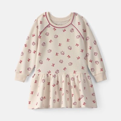 Toddler Girl Disney© Long-Sleeve Dress - Cream