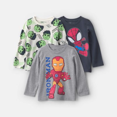 Toddler Boy 3-Pack ©Marvel Long-Sleeve Multipack Tops