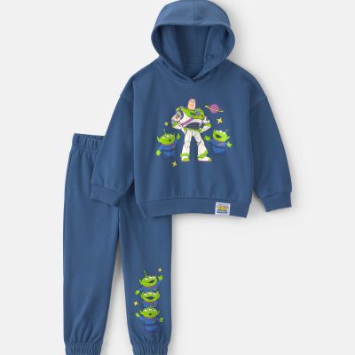 Toddler Boy 2-Piece Buzz Lightyear Long-Sleeve Hoodie & Pant Set - Blue