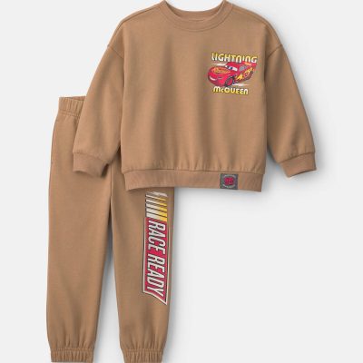 Toddler Boy 2-Piece Lightning McQueen Long-Sleeve Top & Pant Set - Brown
