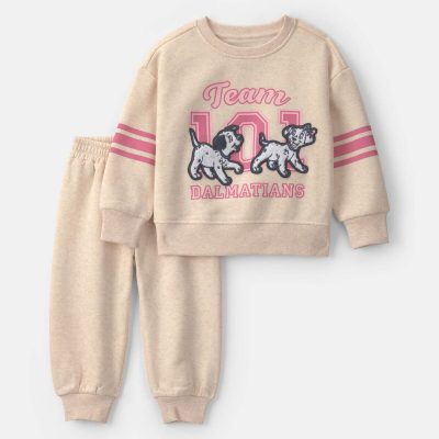 Toddler Girl 2-Piece Disney© 101 Dalmatians Top & Pant Set - Cream