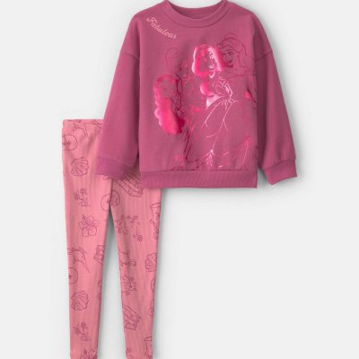 Toddler Girl 2-Piece Disney© Princess Fleece Long-Sleeve Top & Pant Set - Pink