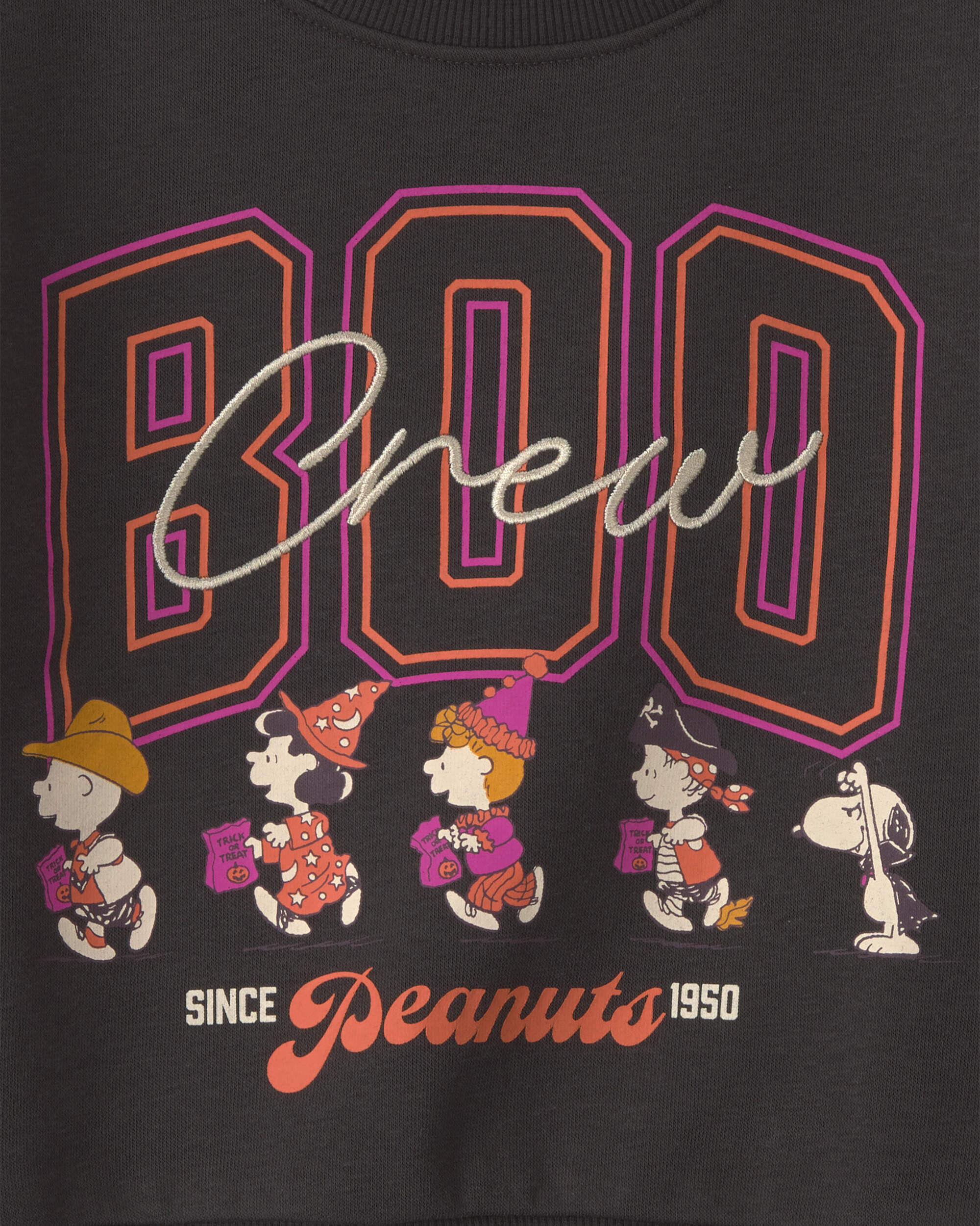Toddler Boy 'Boo Crew' Peanuts Snoopy Halloween Pullover Sweatshirt - Black - Image 3