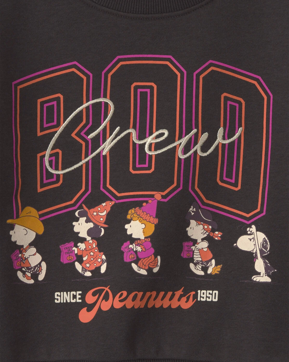 Toddler Boy 'Boo Crew' Peanuts Snoopy Halloween Pullover Sweatshirt - Black - Image 2