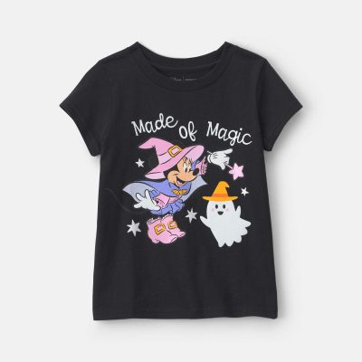 Toddler Girl Disney© Halloween Graphic Tee - Black