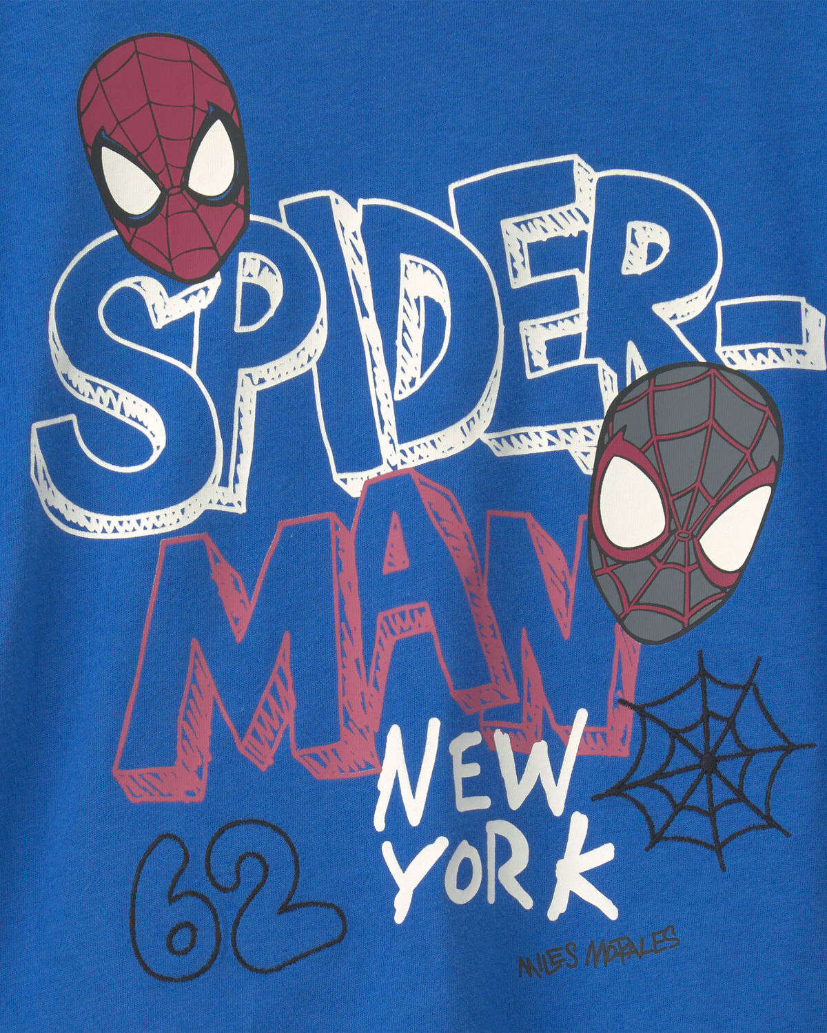 Toddler Boy 'New York' Embroidered ©Marvel Spider-Man Graphic Tee - Blue - Image 2