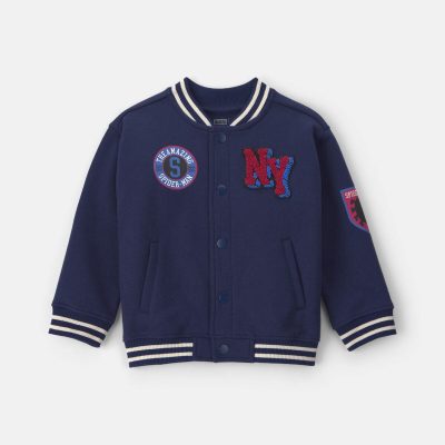 Toddler Boy ©Marvel Spider-Man Fleece Varsity Jacket - Blue