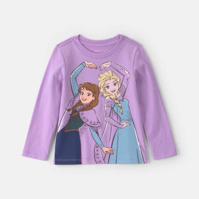 Toddler Girl Disney© Frozen Long-Sleeve Graphic Tee - Purple