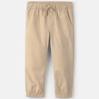 Toddler Boy Canvas Pull-On Pants - Khaki