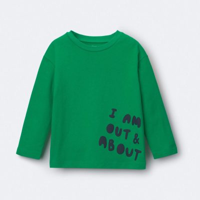 Toddler 'Out & About' Long-Sleeve Relaxed Graphic Tee - Green