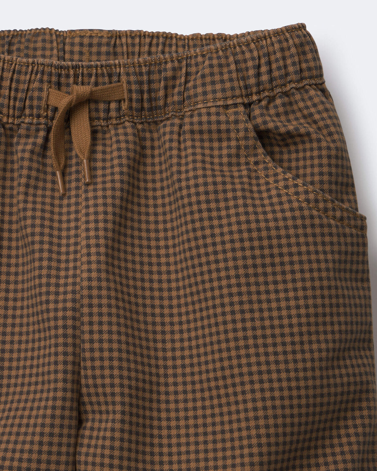 Toddler Boy Playground Pants in Gingham - Brown - Image 5