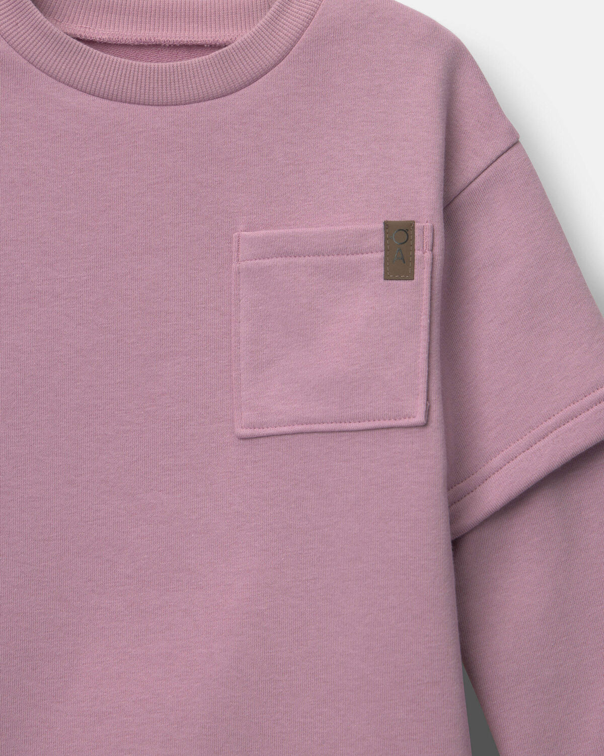 Toddler Long-Sleeve Layered Top - Mauve - Image 2