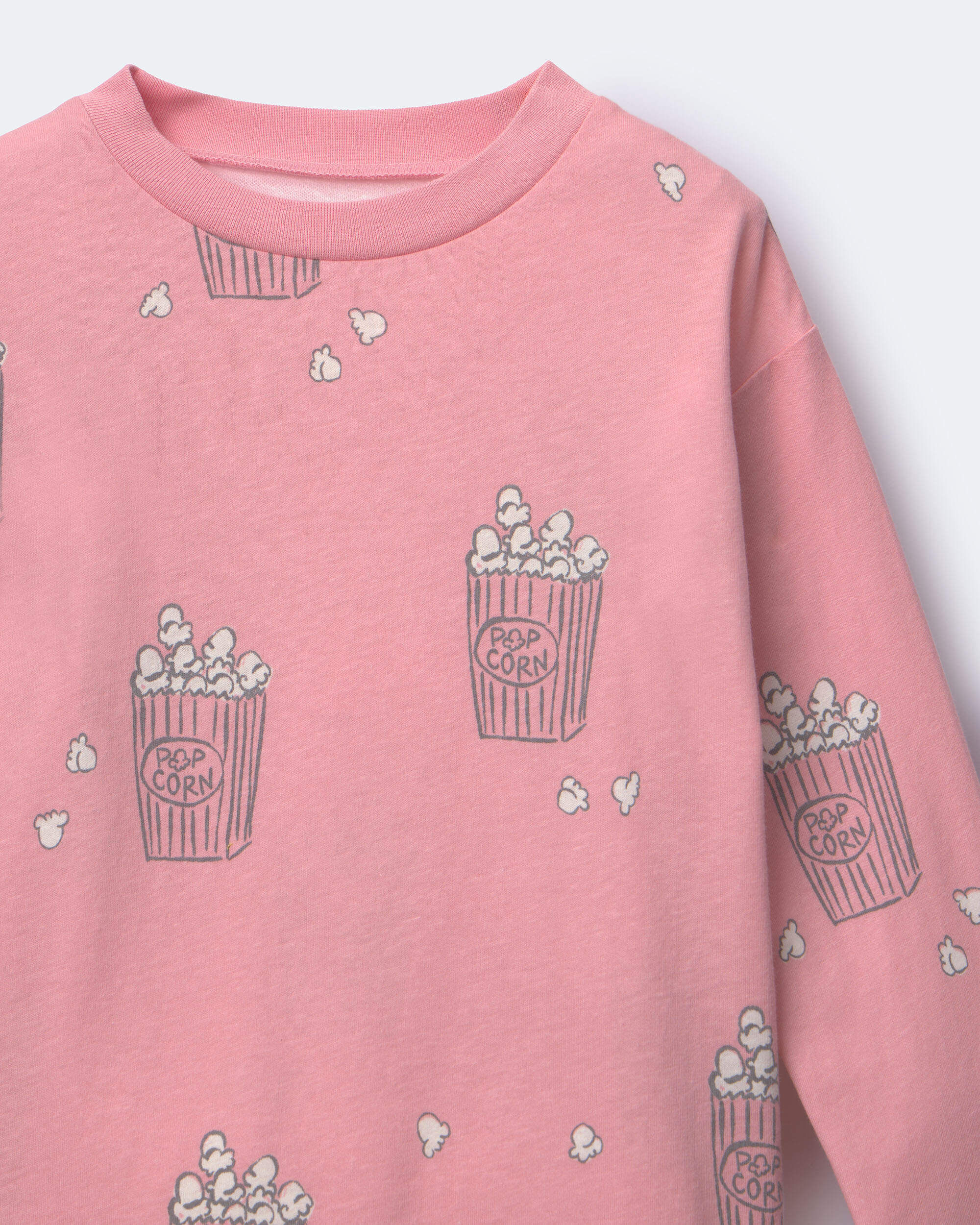 Toddler Girl Long-Sleeve Relaxed Tee in Polka Dot Print - Pink - Image 6
