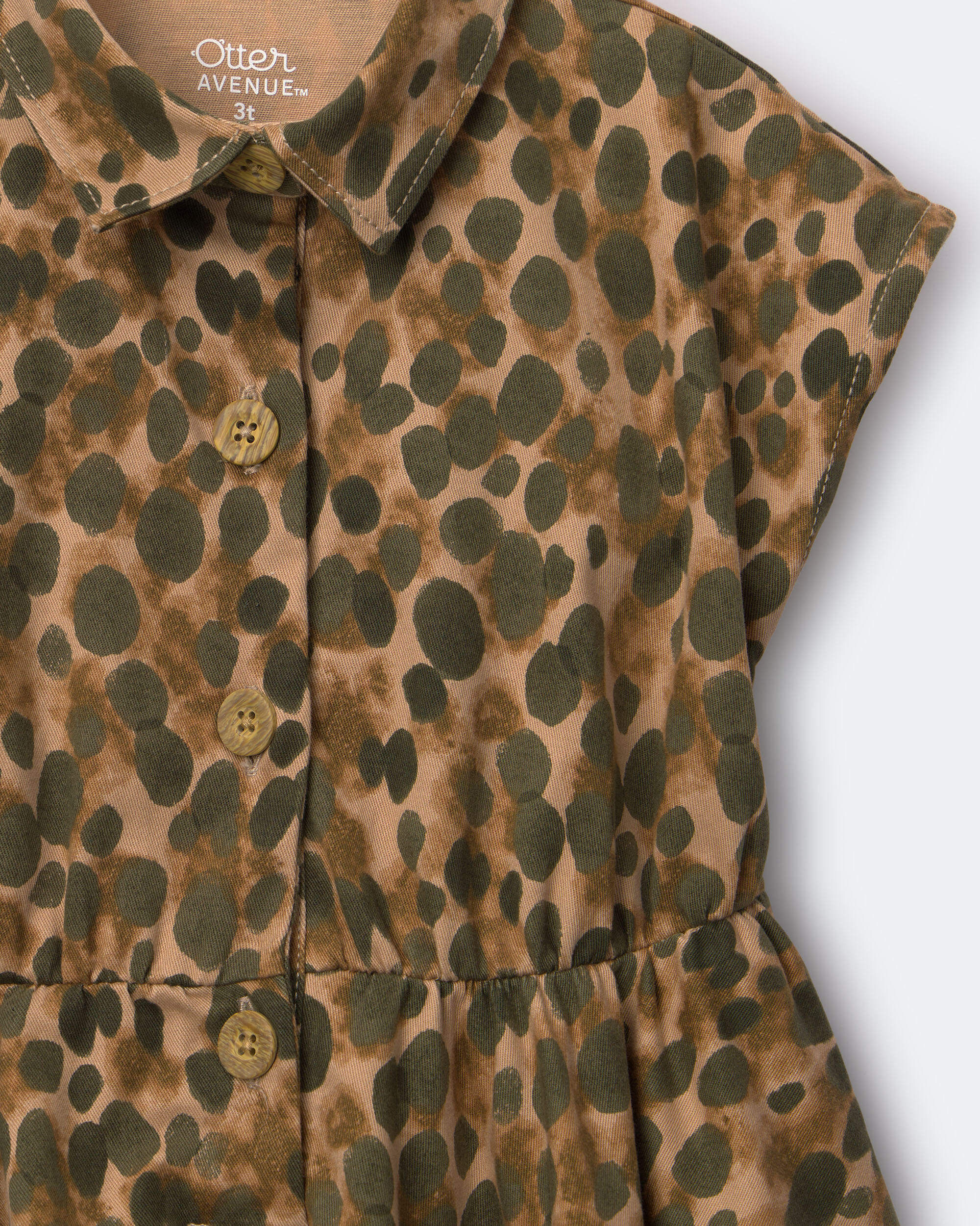 Toddler Girl Avenue Twirl™ Dress in Leopard Print - Brown - Image 3