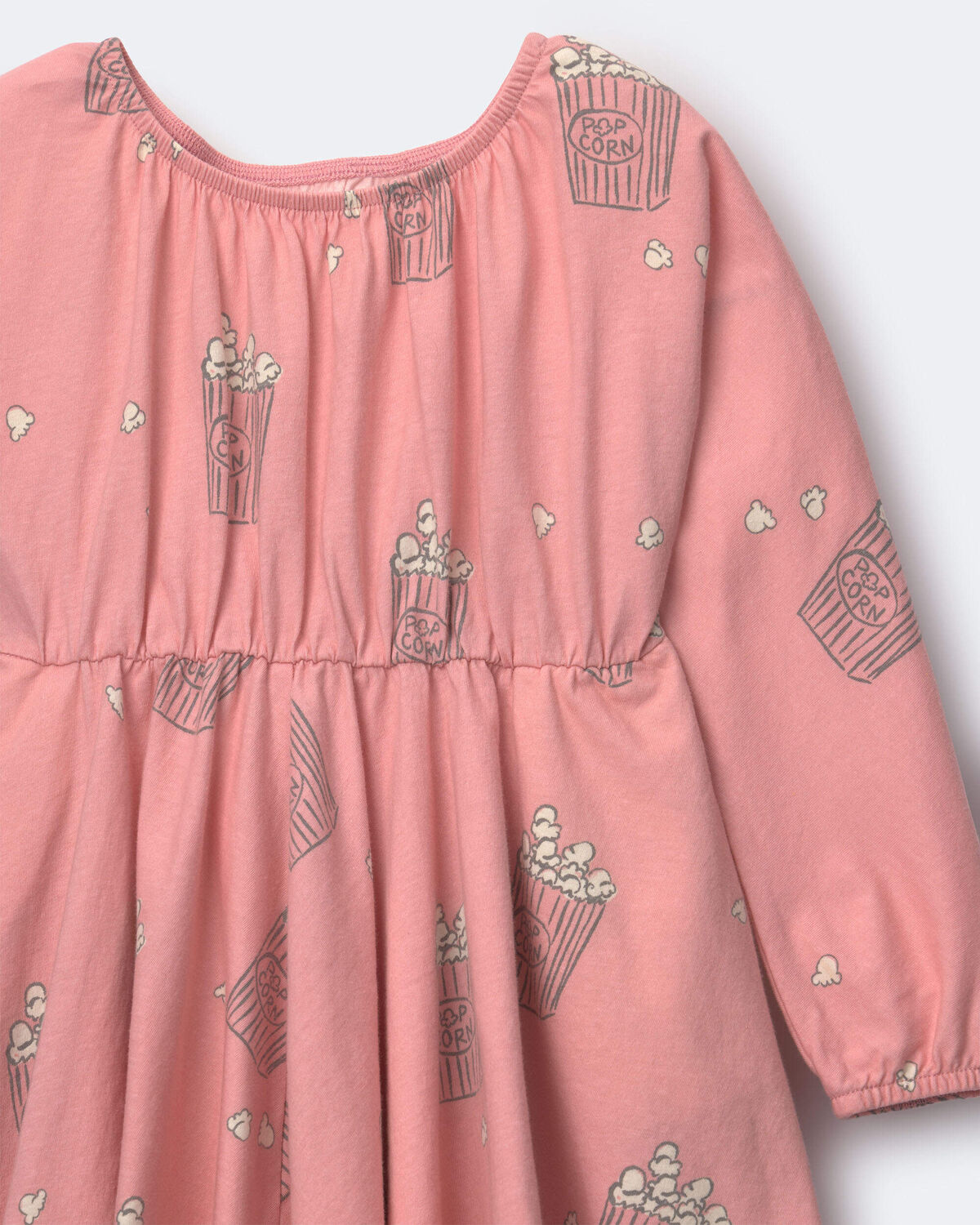 Toddler Girl Avenue Twirl™ Ruffle Dress in Popcorn Print - Light Pink - Image 2