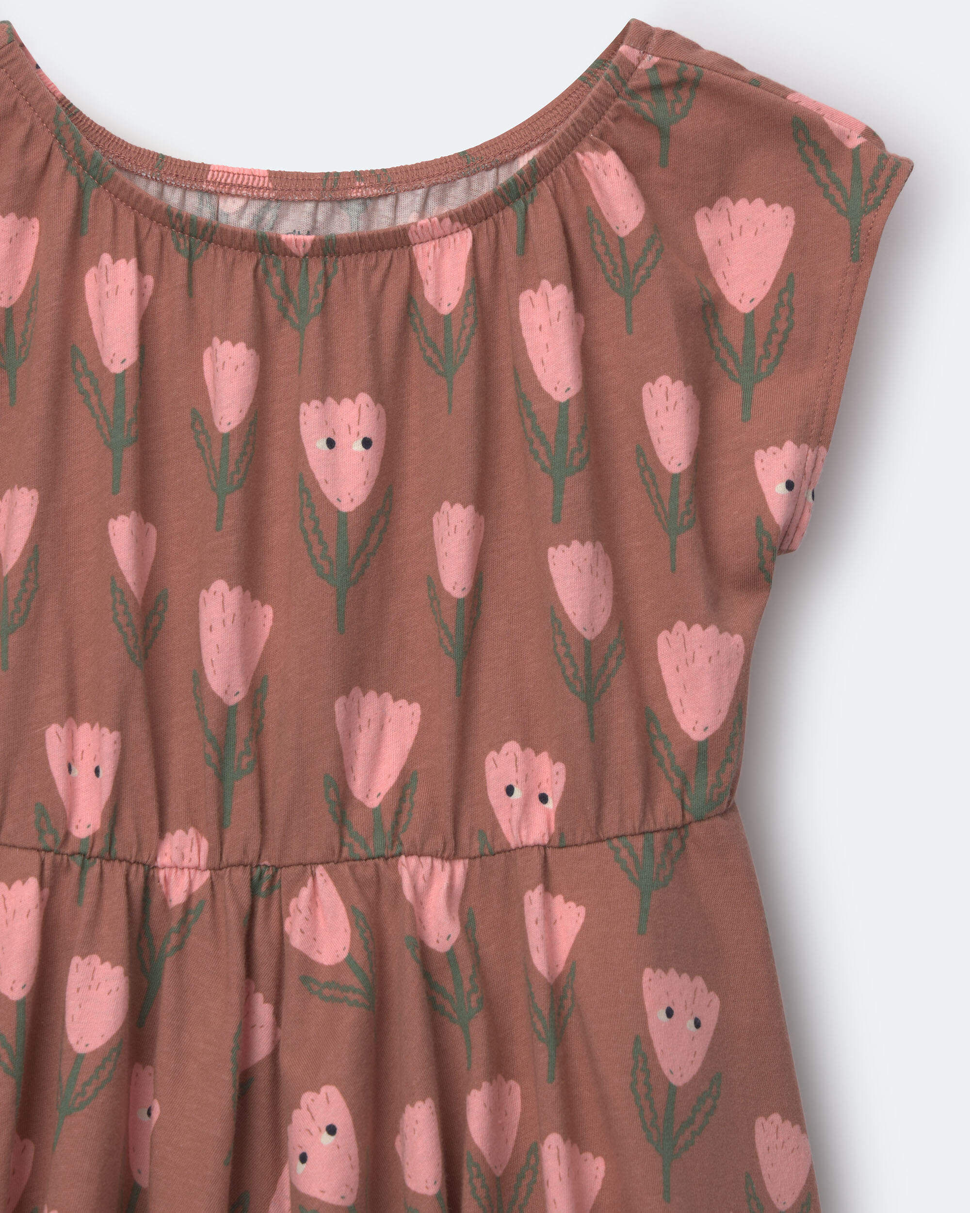 Toddler Girl Avenue Twirl™ Dress in Tulip Print - Brown - Image 3