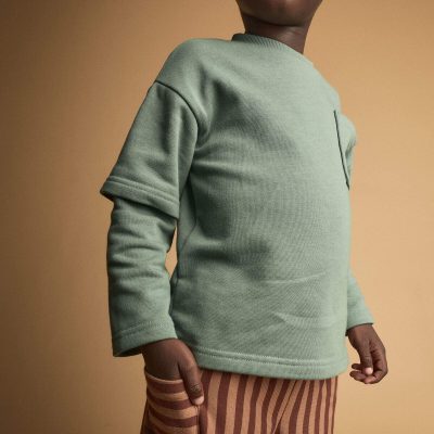 Toddler Long-Sleeve Layered Top - Olive