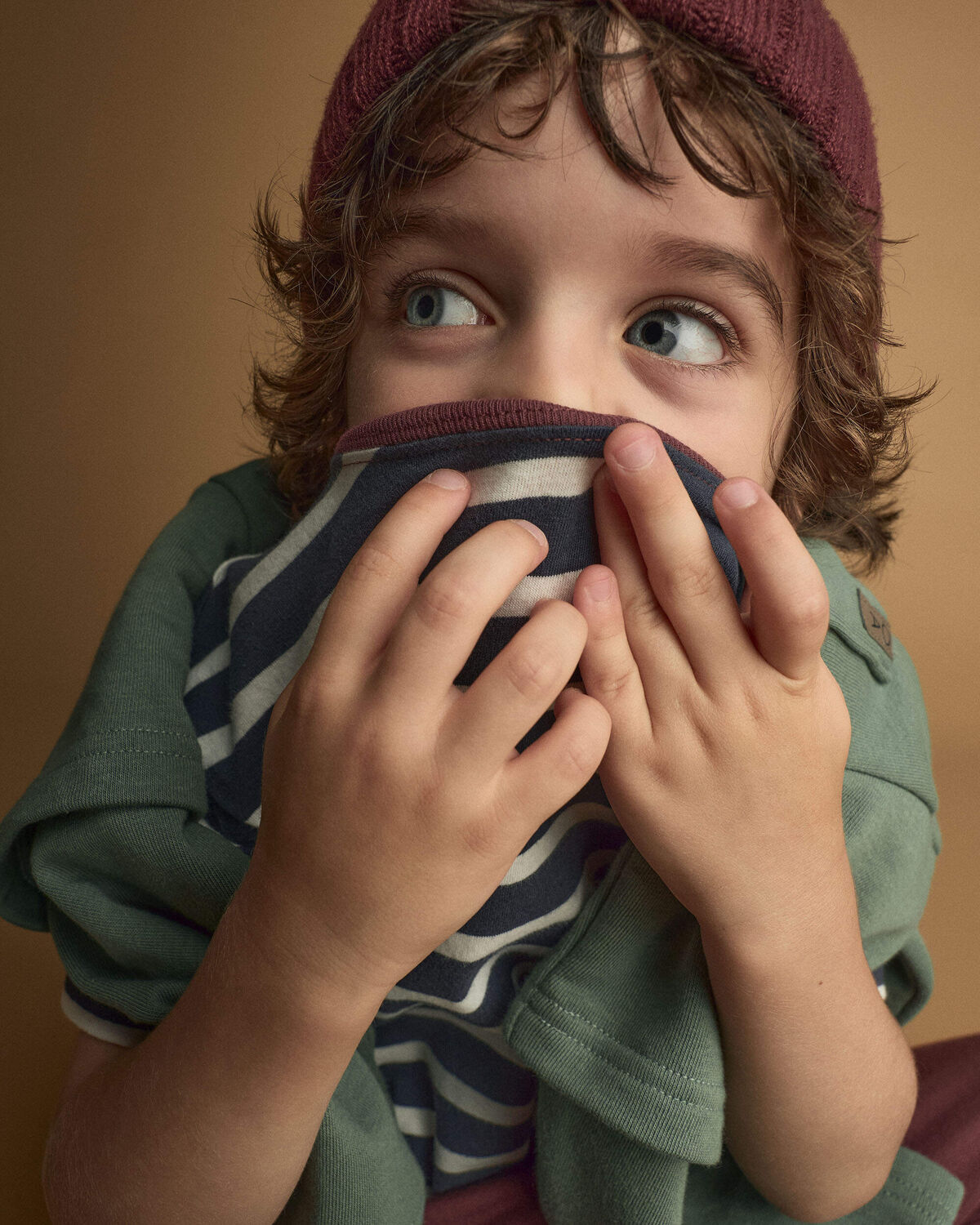 Toddler Relaxed Tee in Stripes - Navy/Burgundy - Image 5