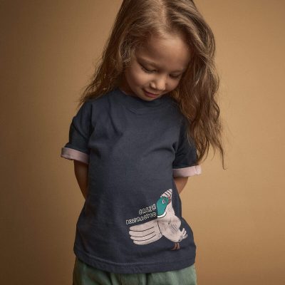 Toddler 'Easily Distracted' Duck Relaxed Graphic Tee - Navy