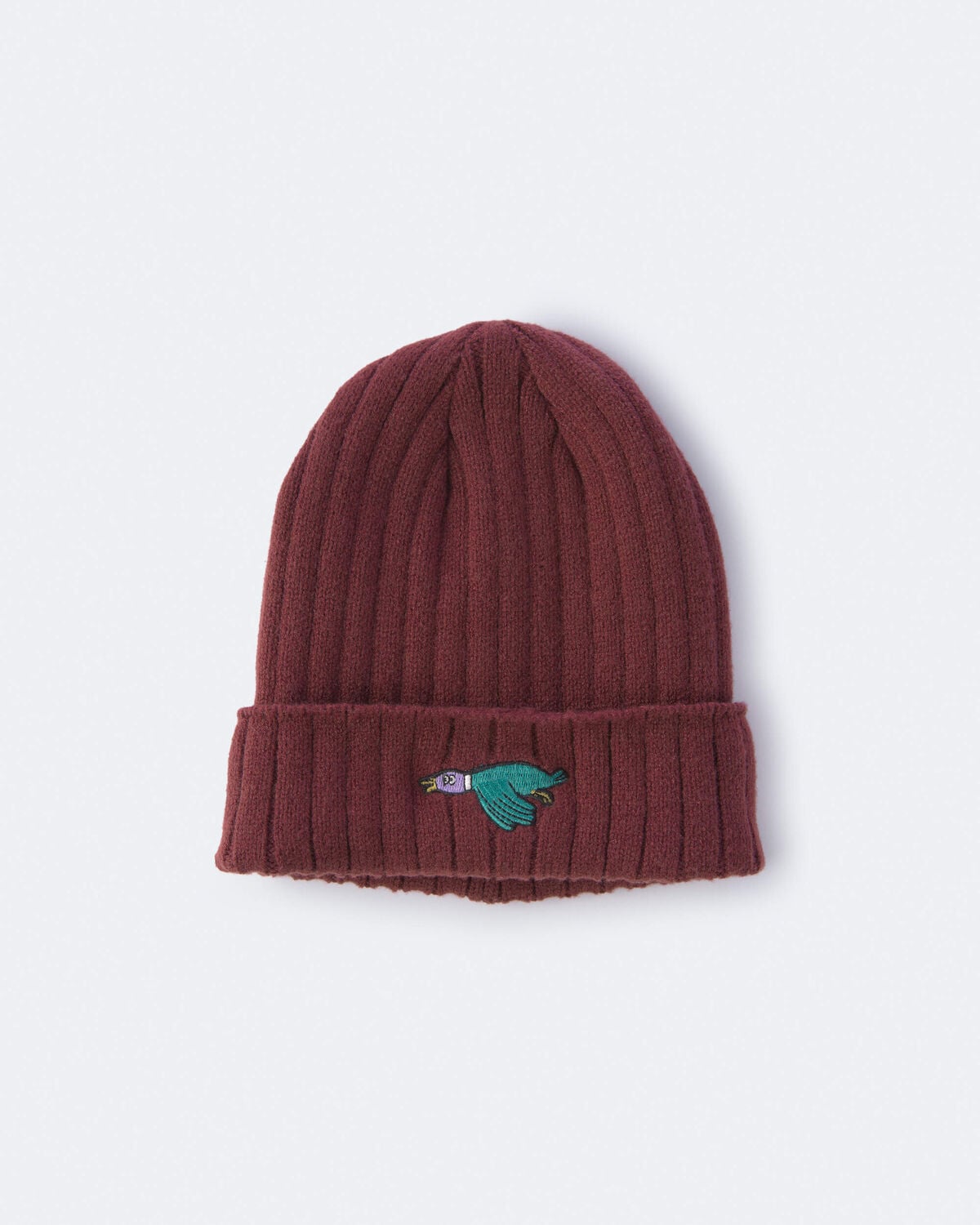 Toddler Duck Beanie - Burgundy - Image 2