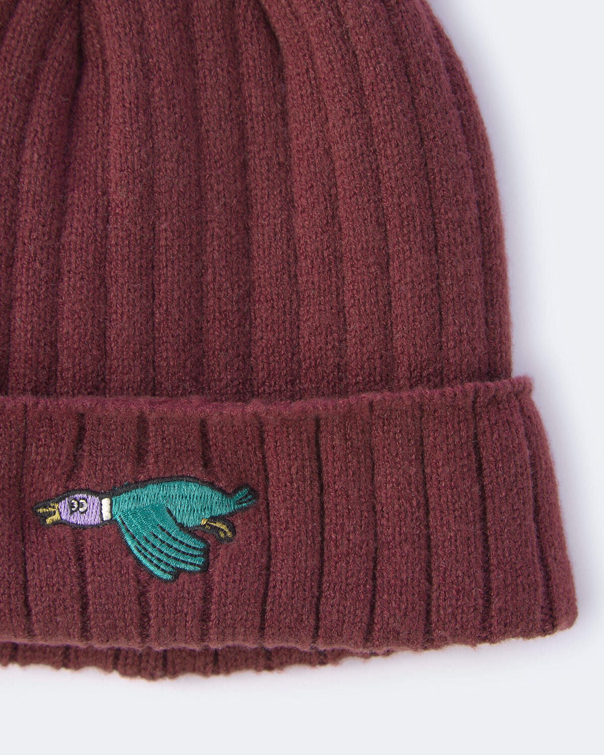 Toddler Duck Beanie - Burgundy - Image 4