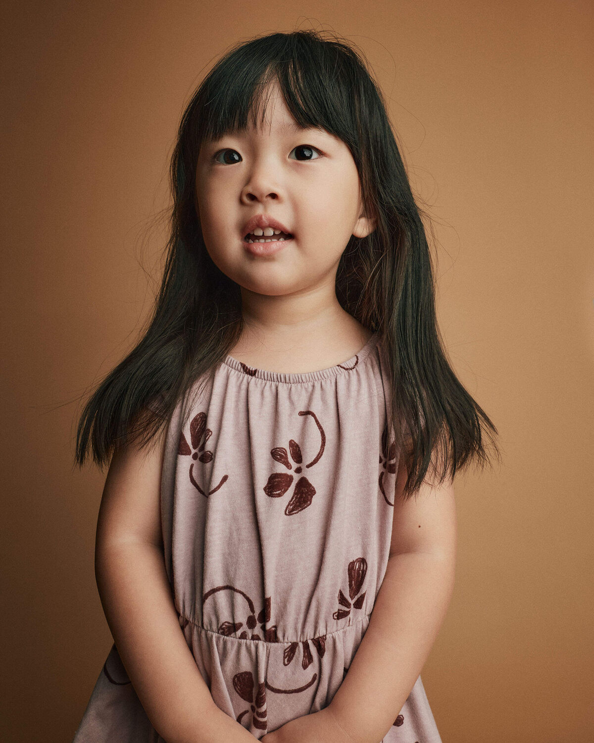 Toddler Girl Avenue Twirl™ Dress in Floral Print - Mauve - Image 3