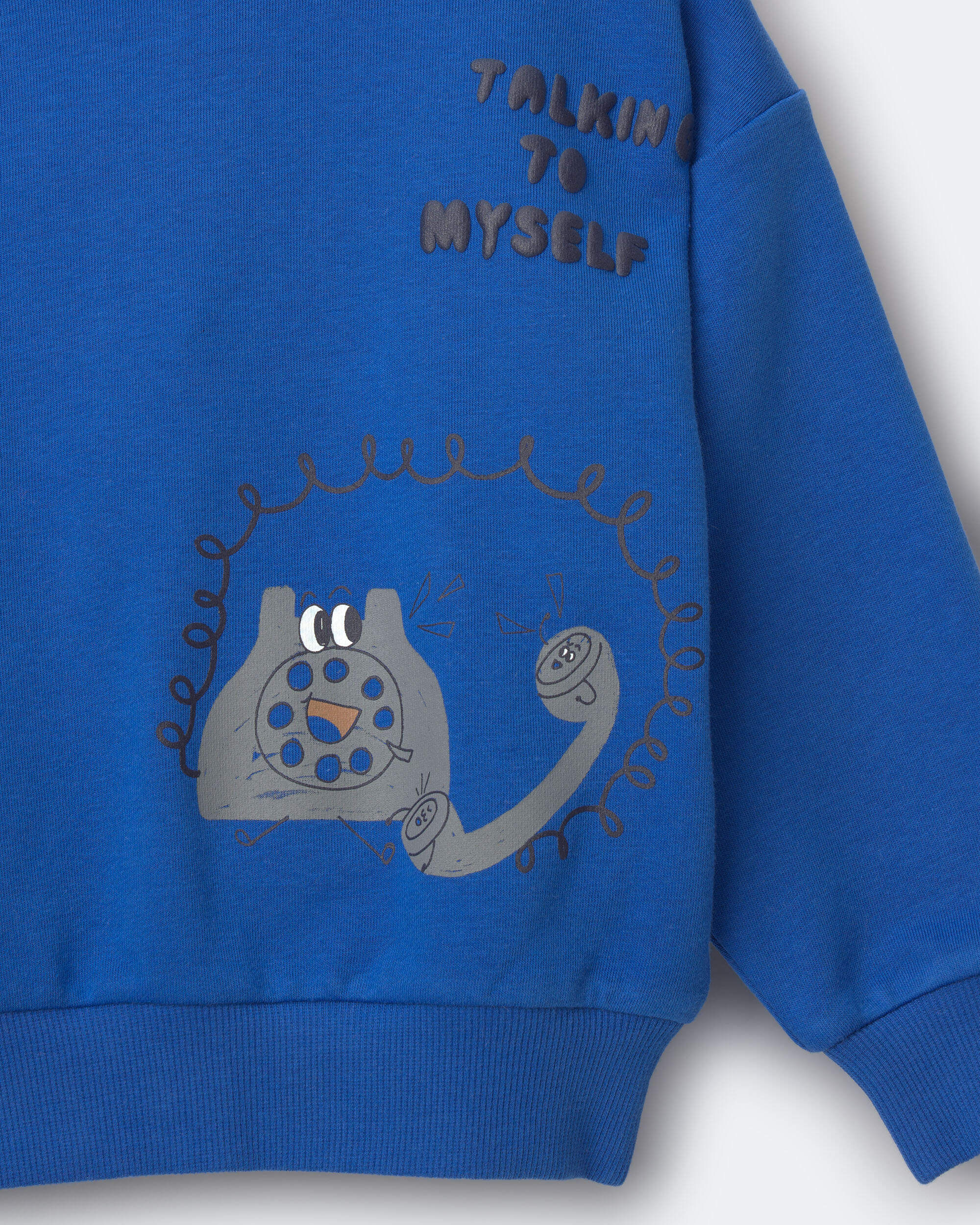Toddler 'Talking To Myself' Phone Hoodie - Royal Blue - Image 6