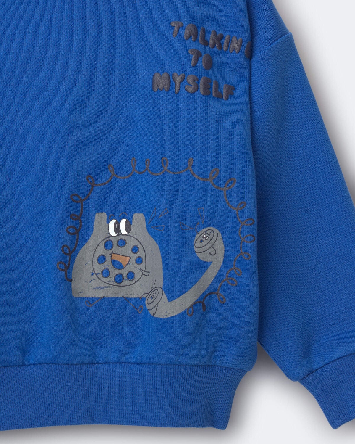 Toddler 'Talking To Myself' Phone Hoodie - Royal Blue - Image 5
