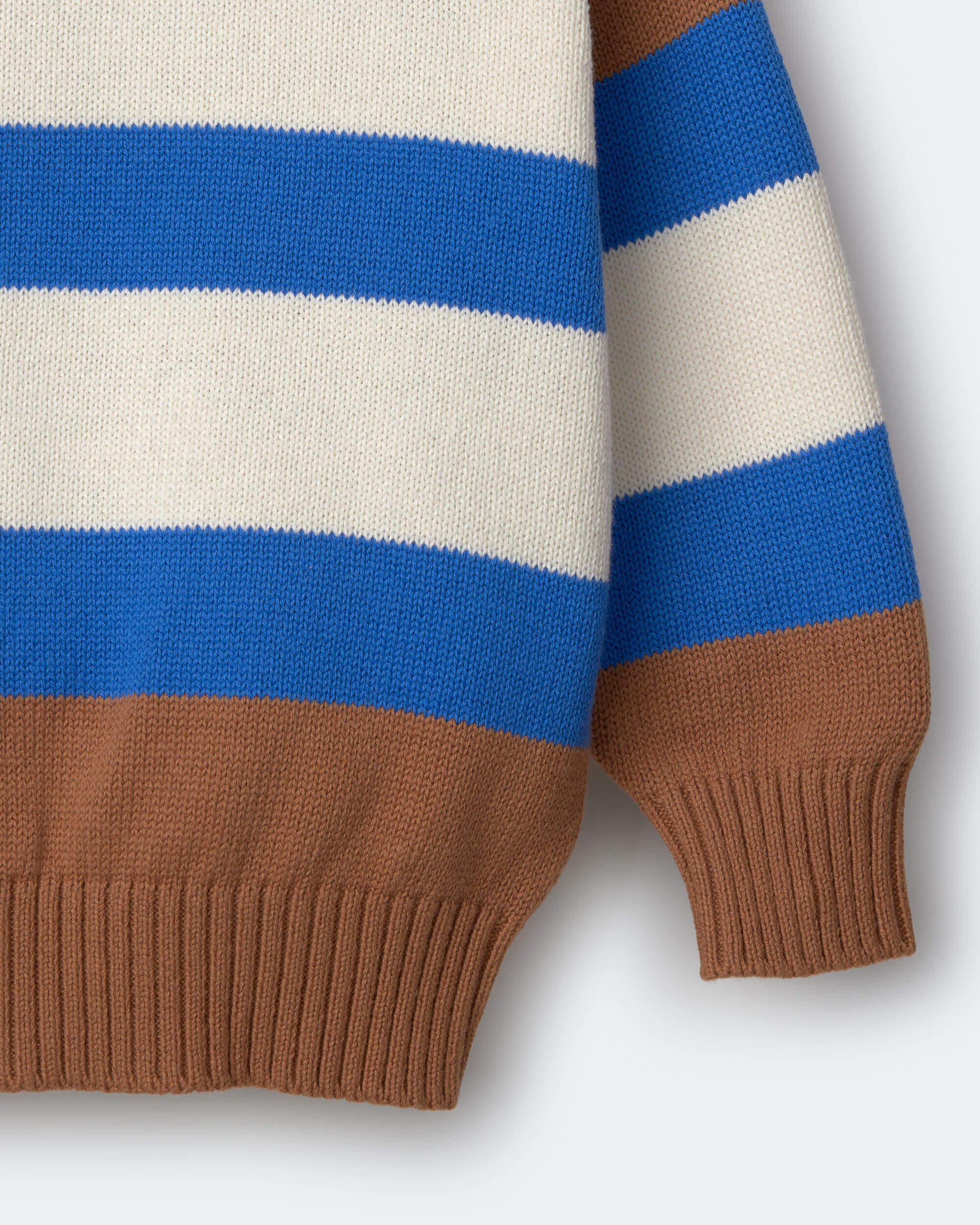 Toddler Relaxed Sweater in Stripes - Brown - Image 3