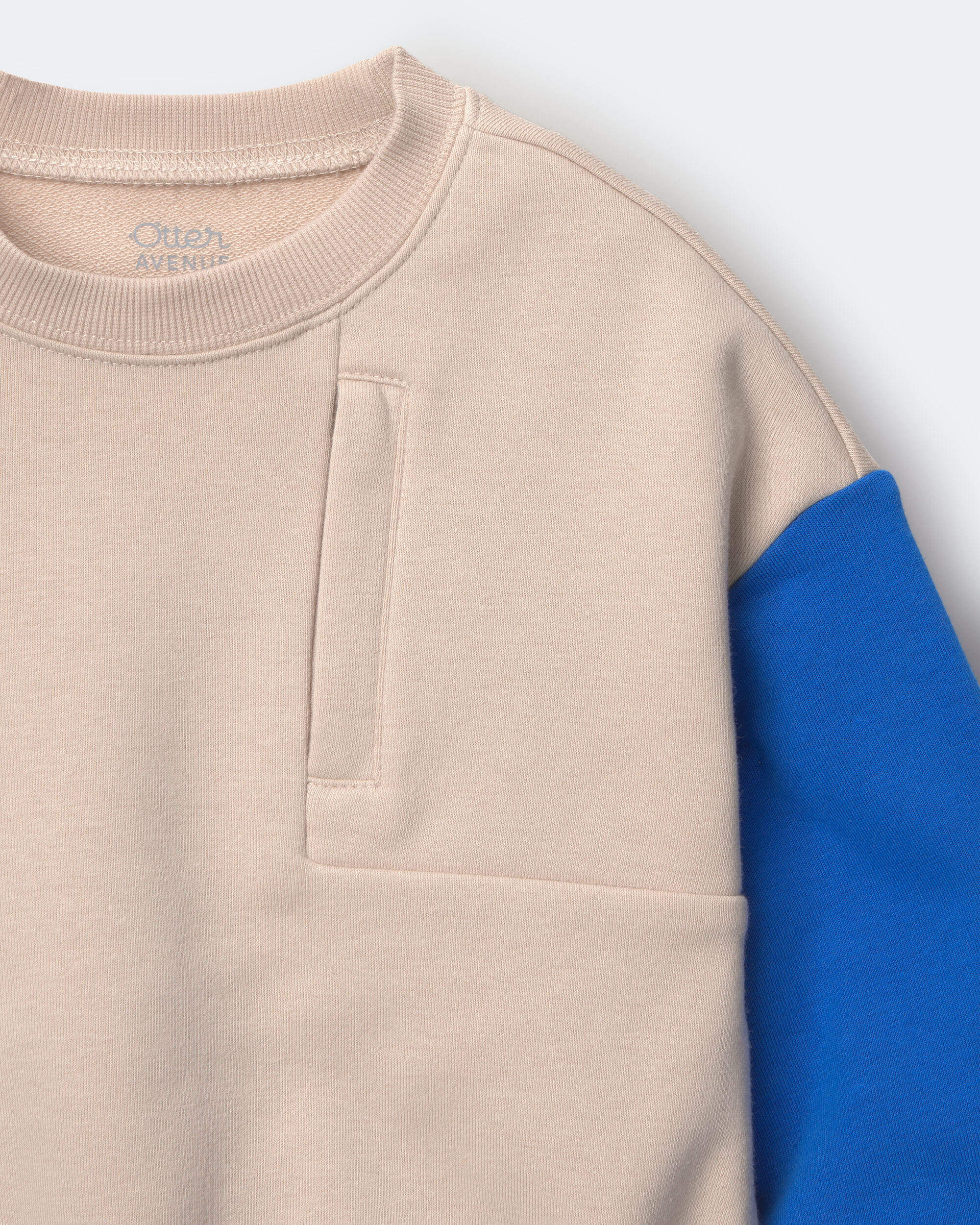 Toddler Boy Colorblock Pullover Sweatshirt - Khaki - Image 6