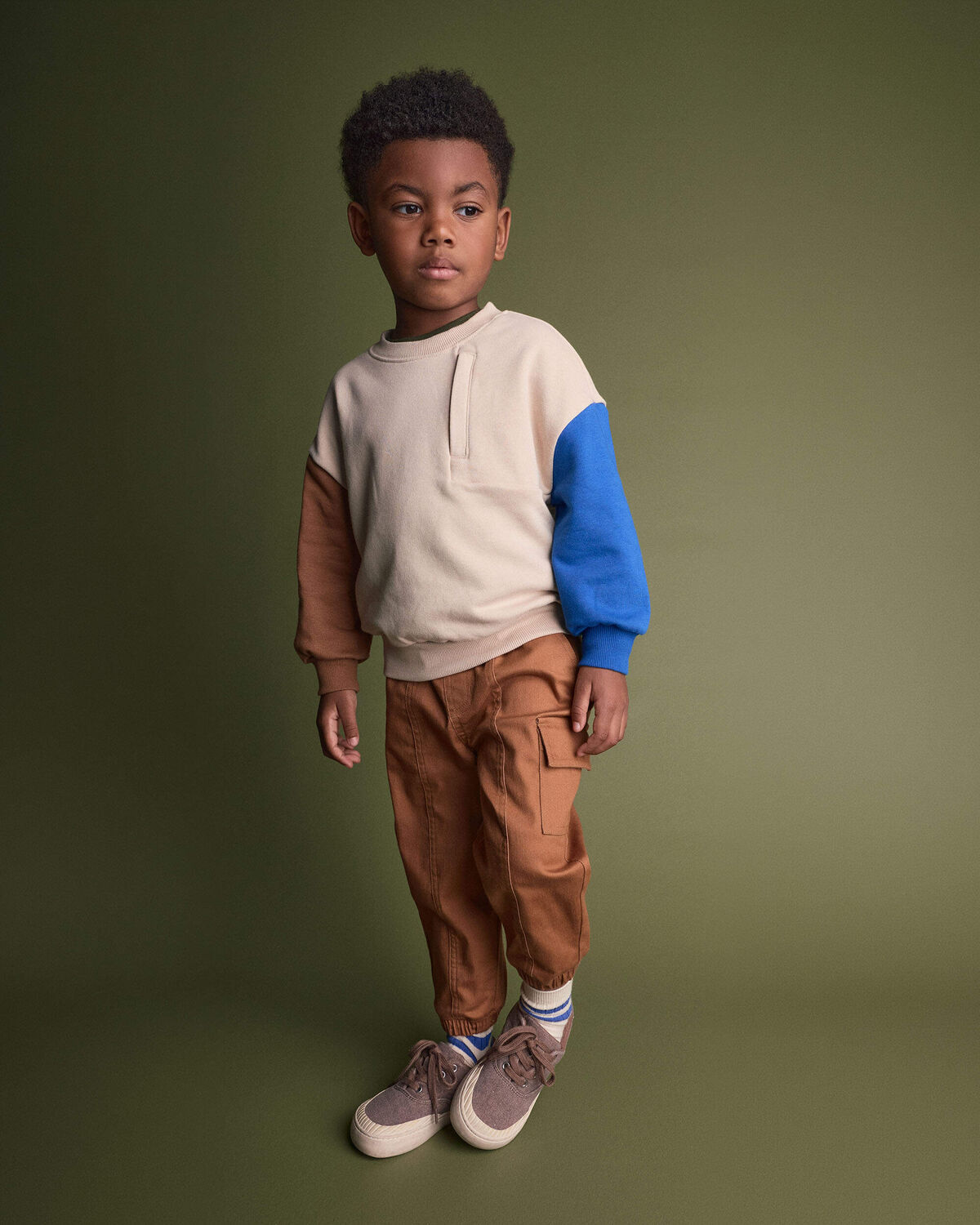 Toddler Front-Seam Joggers - Brown - Image 3