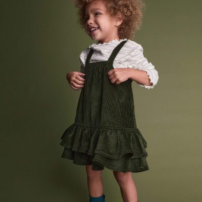 Toddler Girl Ruffle Skirtall - Olive