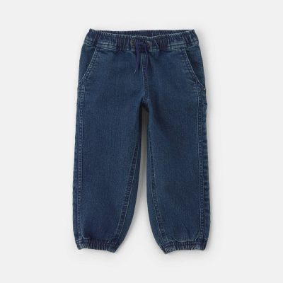 Toddler Boy Denim Joggers - Medium Wash