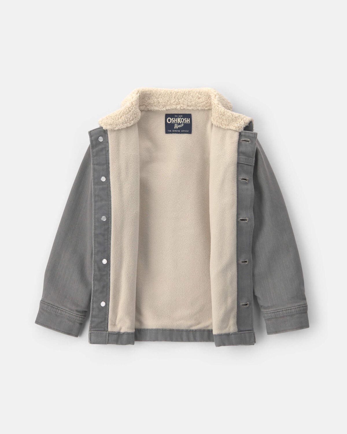 Toddler Boy Washed Denim Button-Down Shirt - Light Wash - Image 2