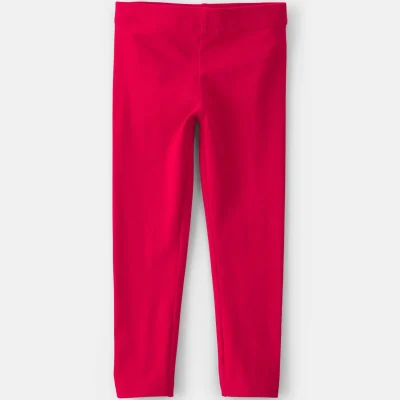 Toddler Girl Cotton Pull-On Stretch Leggings - Red