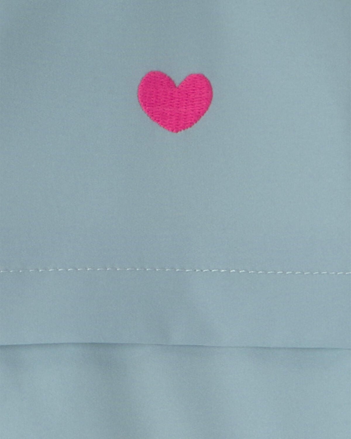 Toddler Girl Heart Zip-Up Hoodie - Blue - Image 3