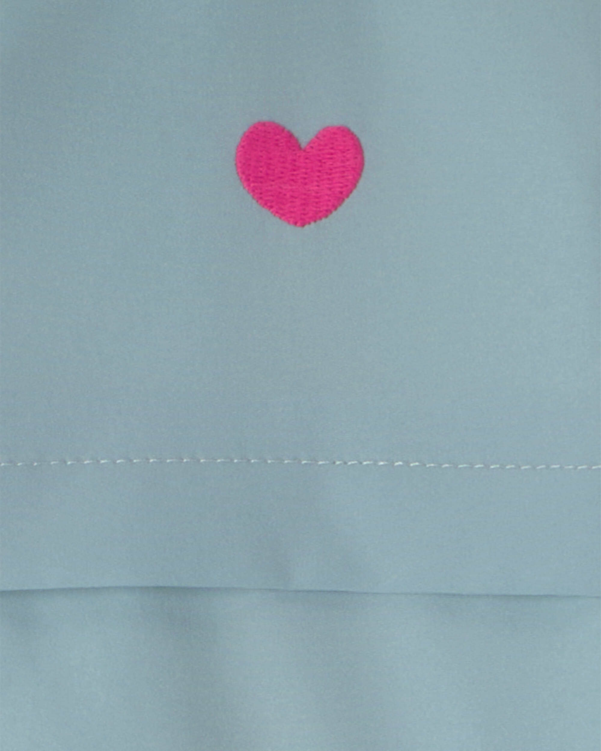 Toddler Girl Heart Zip-Up Hoodie - Blue - Image 4