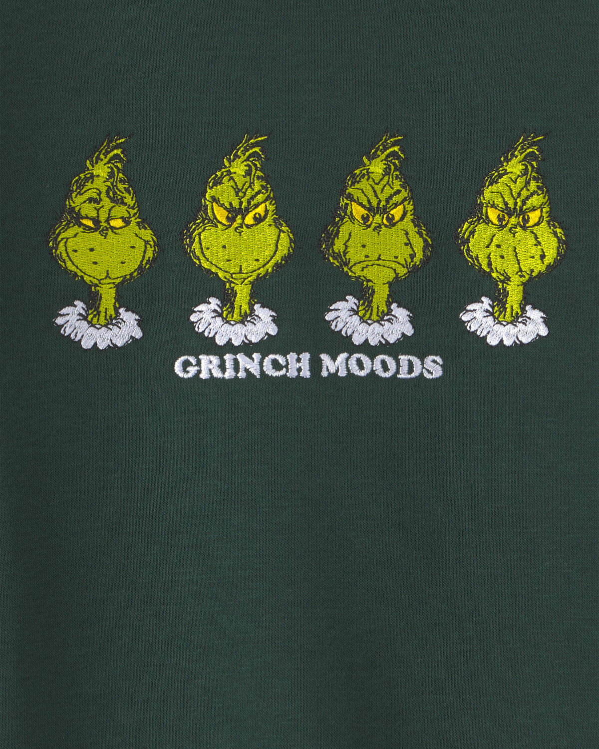 Toddler Boy Dr. Seuss™ The Grinch Embroidered Christmas Fleece Pullover Sweatshirt - Green - Image 2