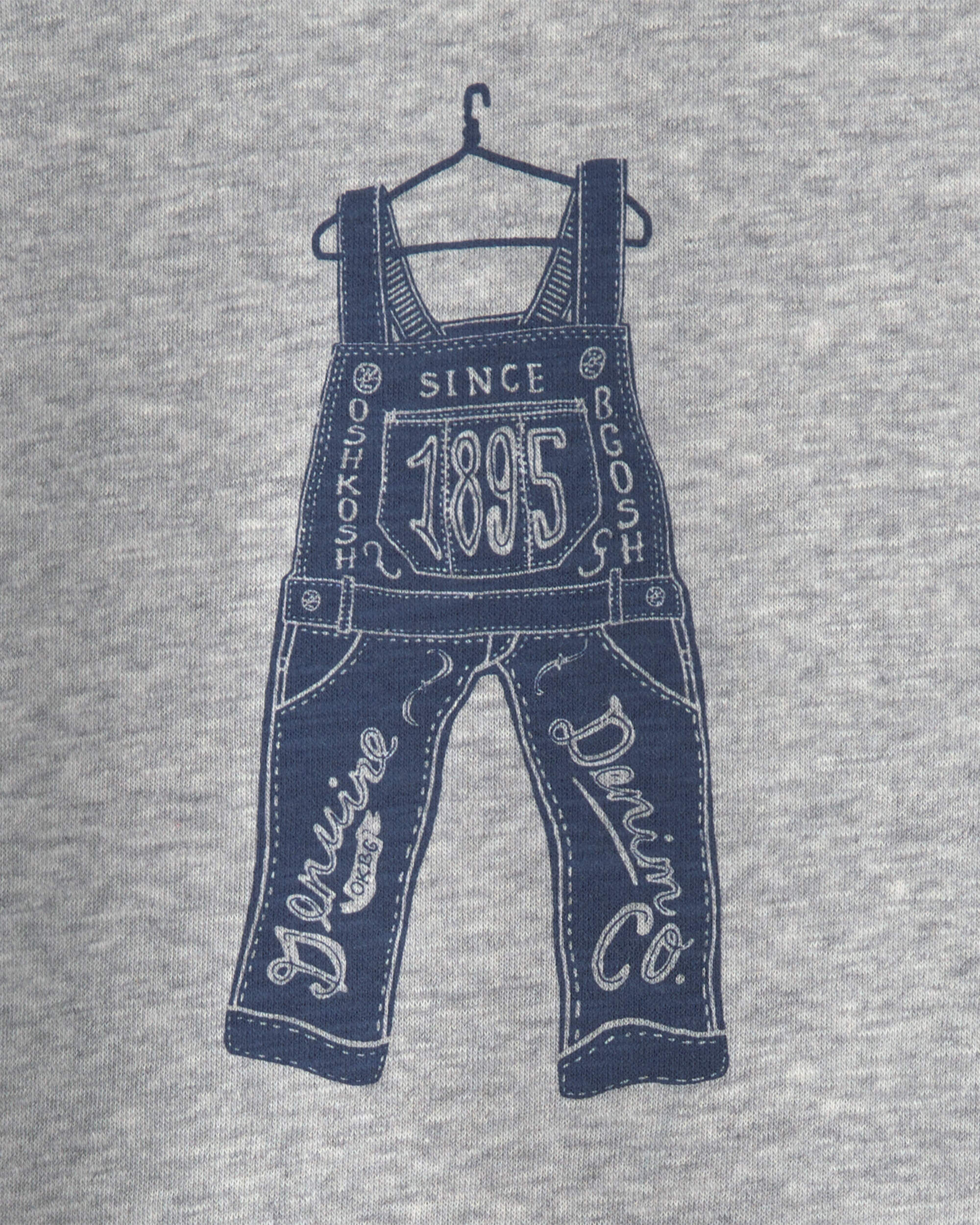 Toddler Boy 'OshKosh' French Terry Pullover Sweatshirt - Blue - Image 4