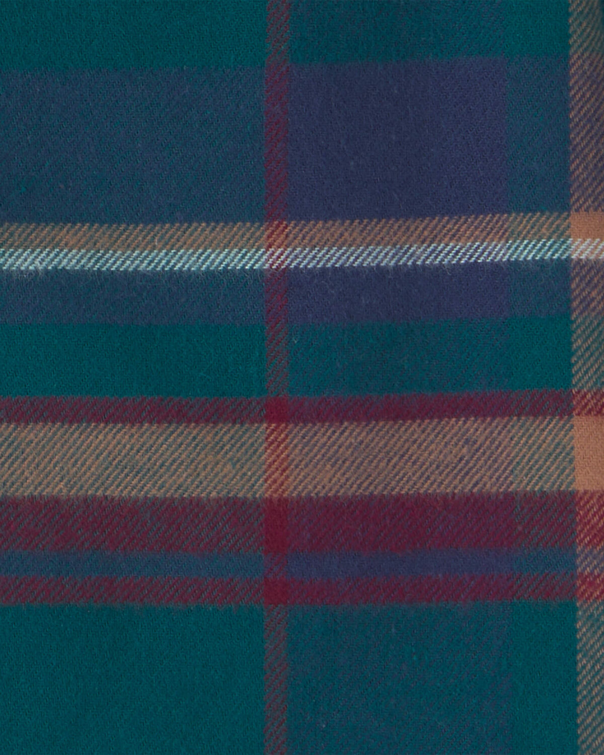 Toddler Boy Plaid Flannel Button-Down Shirt - Green/Blue/Brown - Image 2