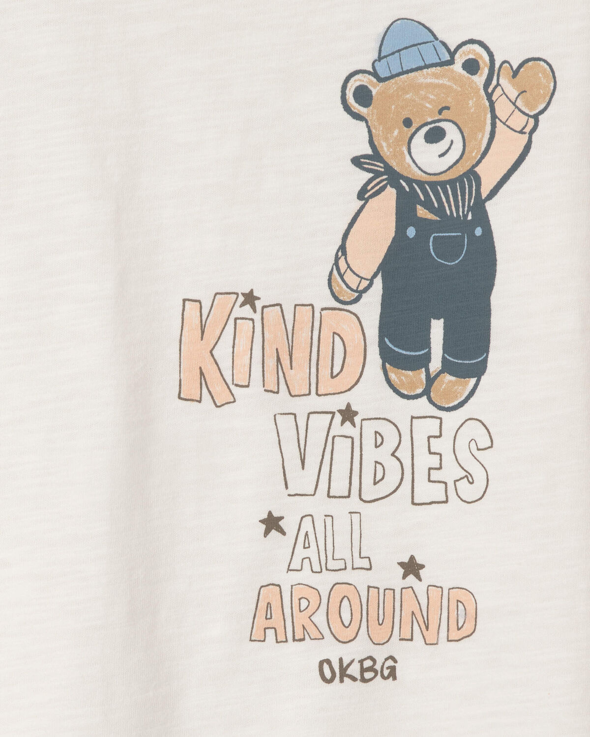 Toddler Boy 'Kind Vibes' Bear Long-Sleeve Graphic Tee - Cream - Image 2