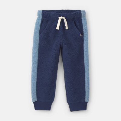 Toddler Boy Colorblock Fleece Joggers - Navy Blue/Light Blue