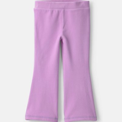 Toddler Girl Fleece Pull-On Pants - Purple
