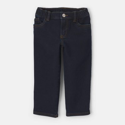 Toddler Boy Fleece-Lined Relaxed Jeans - Dark Wash
