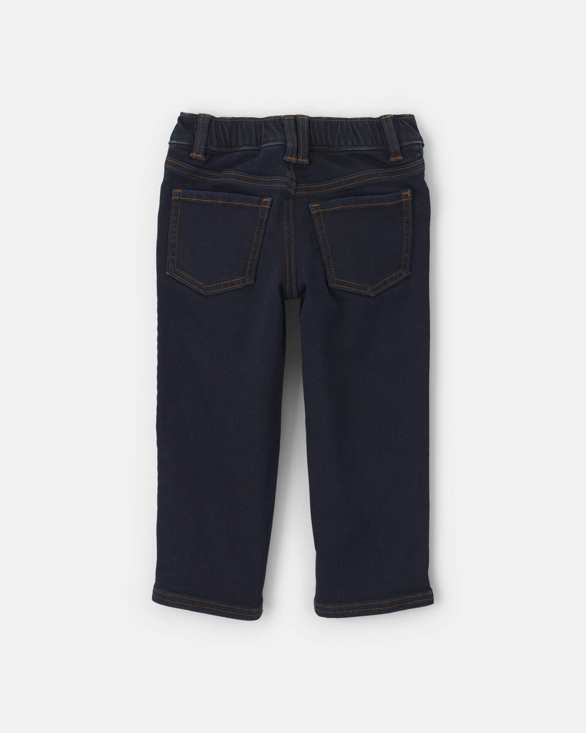 Toddler Boy Fleece-Lined Relaxed Jeans - Dark Wash - Image 2
