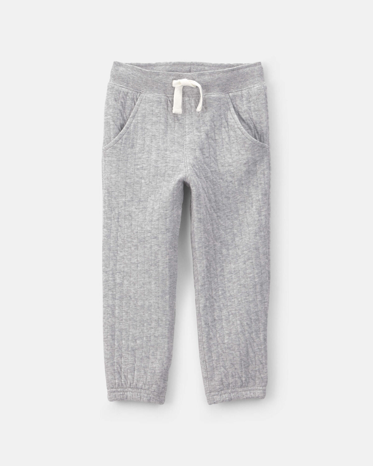 Toddler Boy Quilted Joggers - Grey