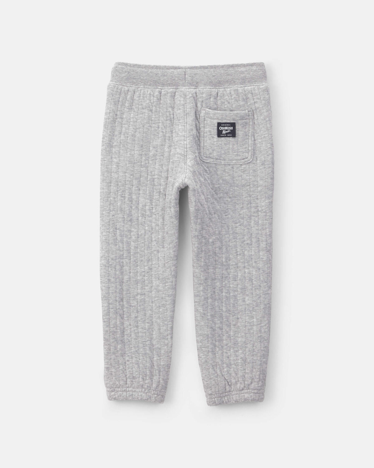 Toddler Boy Quilted Joggers - Grey - Image 2