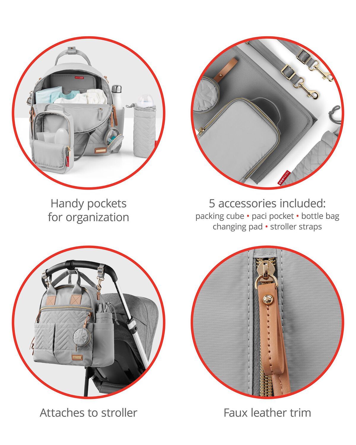 Suite by Skip Hop 6-in-1 Diaper Backpack Set - Image 2