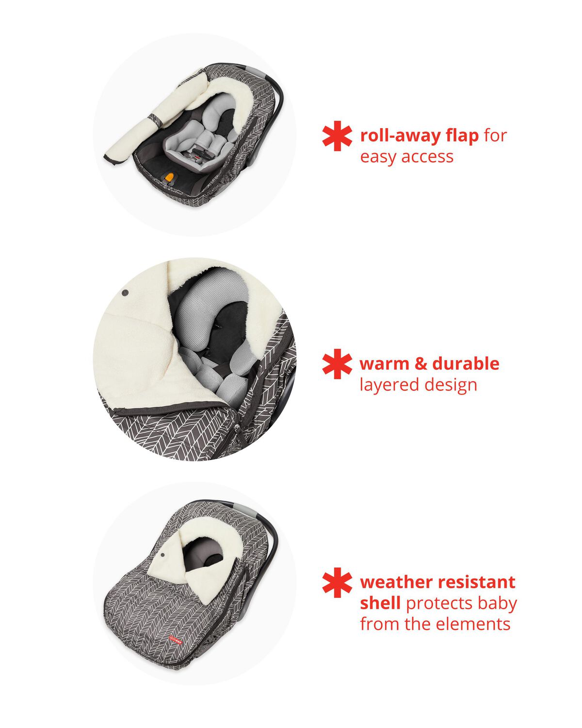 Stroll & Go Car Seat Cover - Pink Heather - Image 3