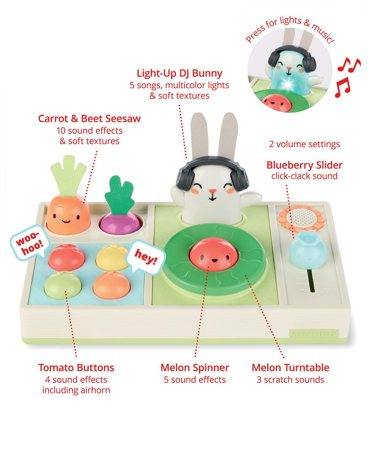 Farmstand Let The Beet Drop DJ Set Baby Musical Toy - Image 2